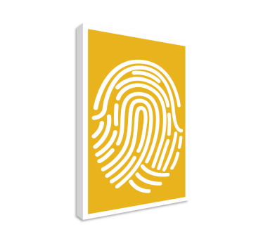 Fingerprint abstract art geometric wall canvas - TenStickers