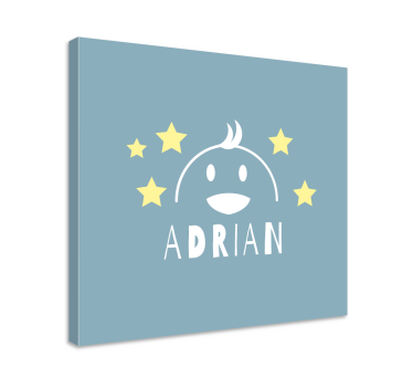 Nursery canvas happy character face - TenStickers