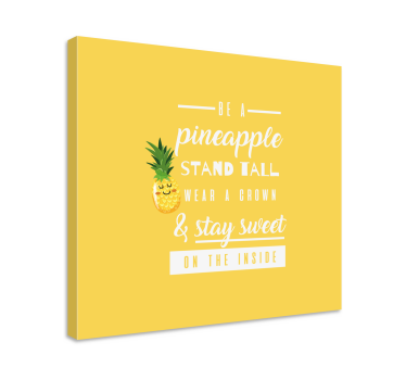 Funny quote with Pineapple  wall art quote prints - TenStickers