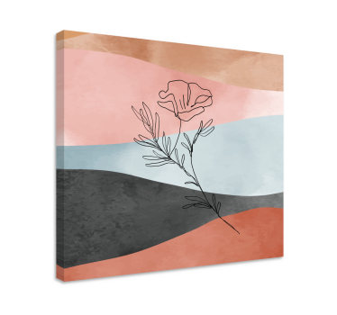 Watercolor abstract painting floral canvas - TenStickers