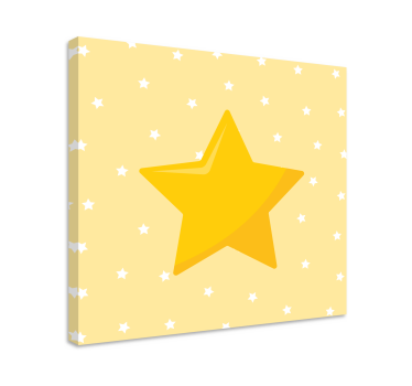 Yellow classic star wall pictures for nursery - TenStickers