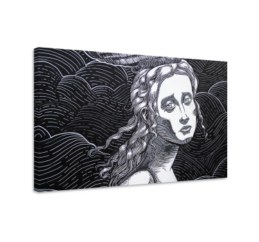Canvas art of an expressive portrait - TenStickers
