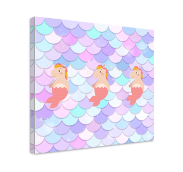 Unicorn sirens with fish scales  wall pictures for nursery - TenStickers