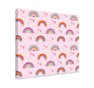 Nursery canvas vibrant rainbow design - TenStickers