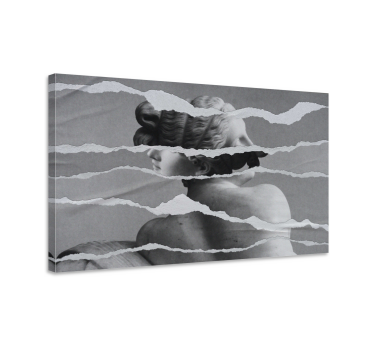 Canvas art torn paper sculpture - TenStickers