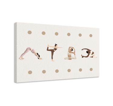Quote canvas yoga poses sequence - TenStickers