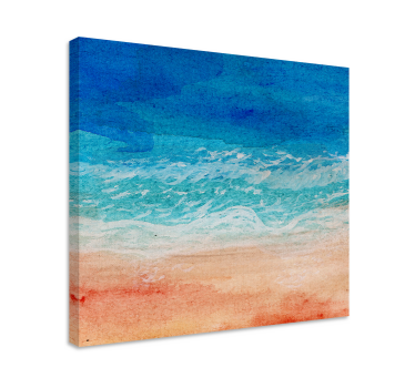 Ombre effect waves on the beach canvas art - TenStickers