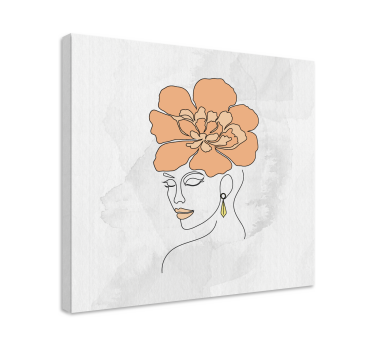 Minimalist flower face  bedroom canvas - TenStickers