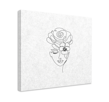 Minimalist faceless woman hallway wall canvas - TenStickers