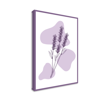 drawing lavender plant flower canvas - TenStickers