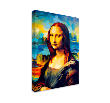 Mona Lisa impressionism art design wall canvas print - TenStickers