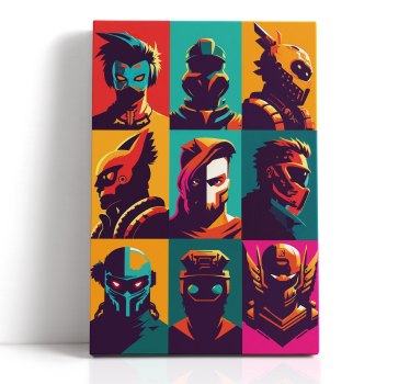 pop art epic characters Videgoames canvas - TenStickers