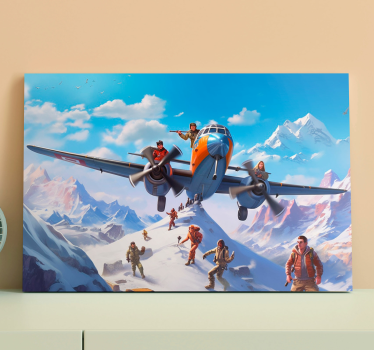characters on an aeroplane Videgoames canvas - TenStickers