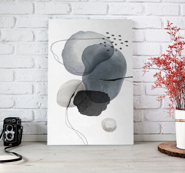 Abstract shapes canvas wall print - TenStickers