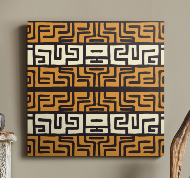 African style abstract pattern abstract framed canvas - TenStickers