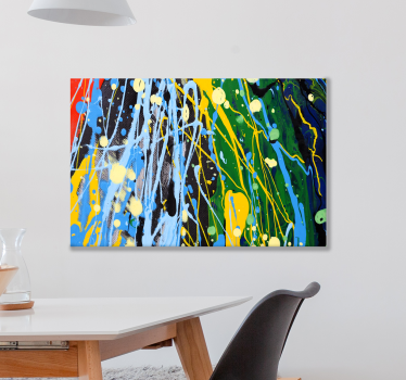 Art rainbow color splash canvas art - TenStickers