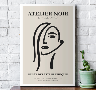 Atelier noir canvas art - TenStickers
