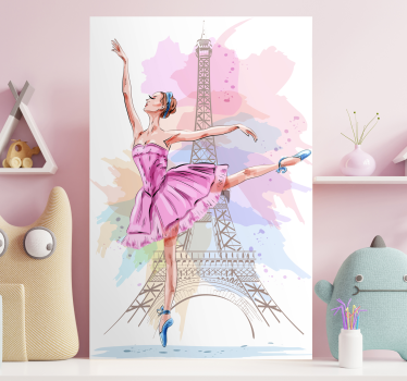 Ballerina in Paris Canvas wall art - TenStickers