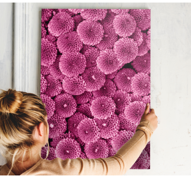 Beautiful pink flowers floral canvas - TenStickers