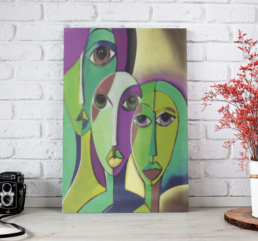 Canvas art abstract faces composition - TenStickers