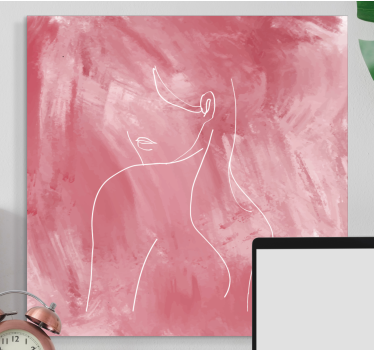 Canvas art abstract feminine line art - TenStickers