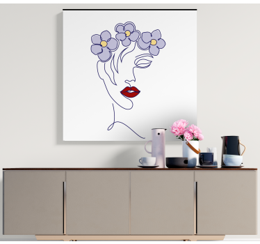 Canvas art elegant floral woman - TenStickers