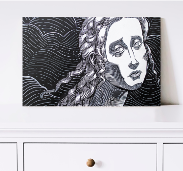Canvas art of an expressive portrait - TenStickers