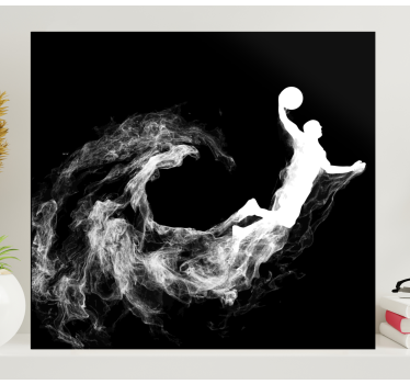 Cool basketball silhouette home canvas prints - TenStickers