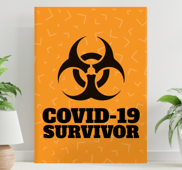 Covid survivor funny design wall art quote prints - TenStickers