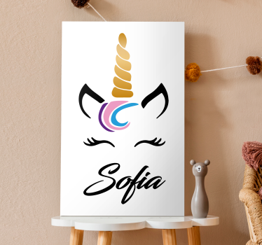 customized unicorn customisable canvas prints - TenStickers