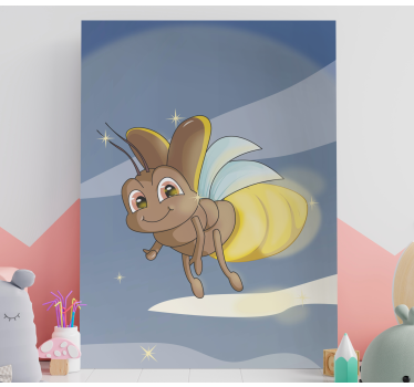 Cute baby cartoon firefly wall pictures for nursery - TenStickers