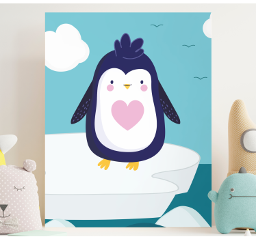 Cute cartoon penguin wall pictures for nursery - TenStickers