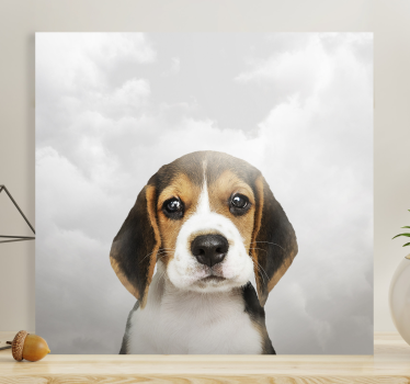 Dog wall art beagle portrait - TenStickers