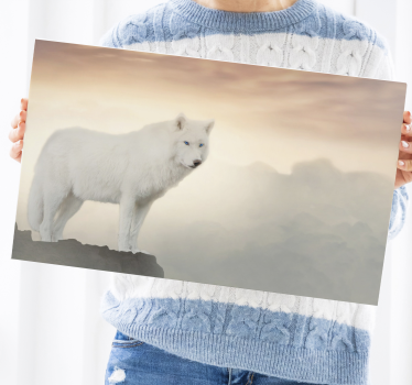 Dog wall art majestic arctic wolf - TenStickers
