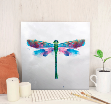Dragonfly canvas colorful dragonfly artwork - TenStickers