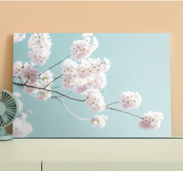 Elegant and feminine white flower floral canvas - TenStickers