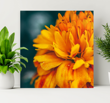 Flower canvas vibrant orange blossom art print - TenStickers