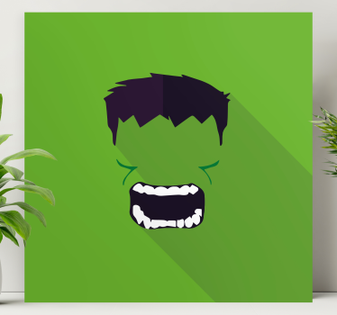 Green superhero superhero framed canvas - TenStickers