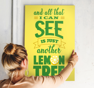 Hand draw lemons wall art quote prints - TenStickers