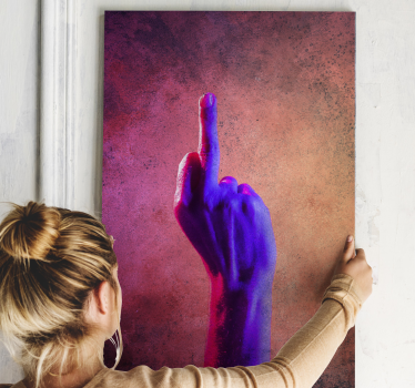 Juvenil f*ck you teen canvas prints - TenStickers
