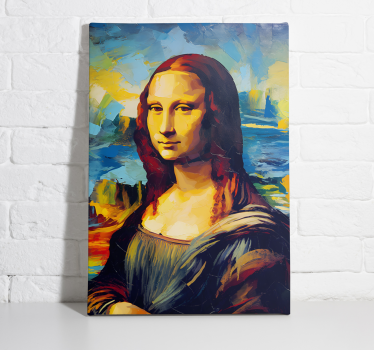 Mona Lisa impressionism art design wall canvas print - TenStickers
