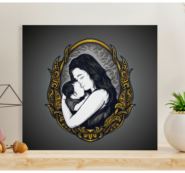 Mother and daughter love canvas art - TenStickers