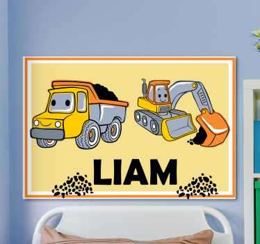 name with trucks customisable canvas prints - TenStickers