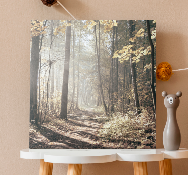 "Nature" sunlight in forest Tree canvas print - TenStickers