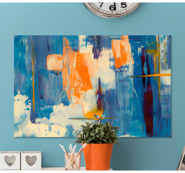 Nordic Paint Splash abstract framed wall art - TenStickers