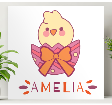 Nursery canvas adorable chick artwork - TenStickers