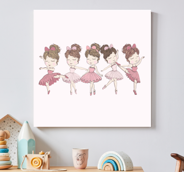Nursery canvas ballet dancers artwork - TenStickers