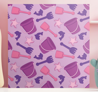 Nursery canvas beach toys design - TenStickers