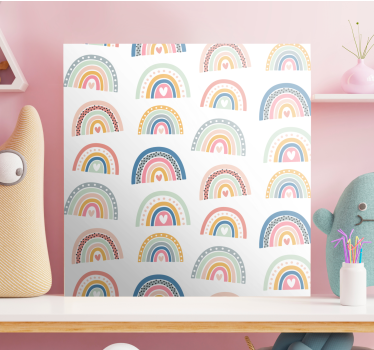 Nursery canvas colorful rainbow designs - TenStickers