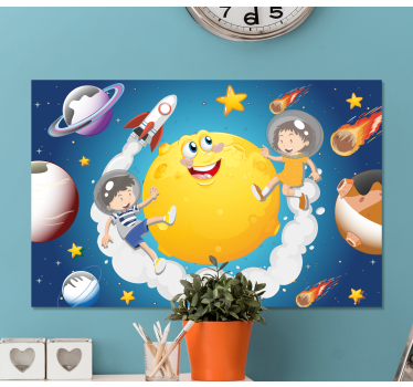 Nursery canvas space adventure delight - TenStickers